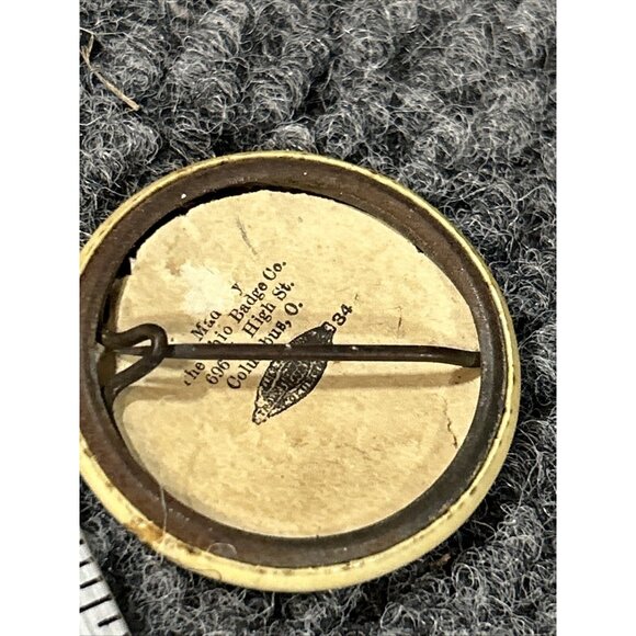 1909 Isaac Wiseman Family Reunion Button Pin Columbus OH Olentangy Park Vintage - Picture 7 of 7